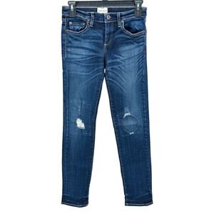 Simon Miller Jeans Womens 26 Dark Wash Denim Bryce Slim Boyfriend Distressed USA